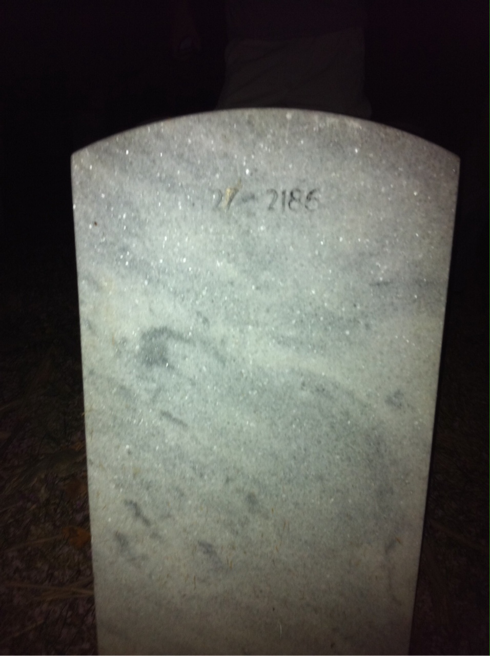 Back of headstone — Dick Minor