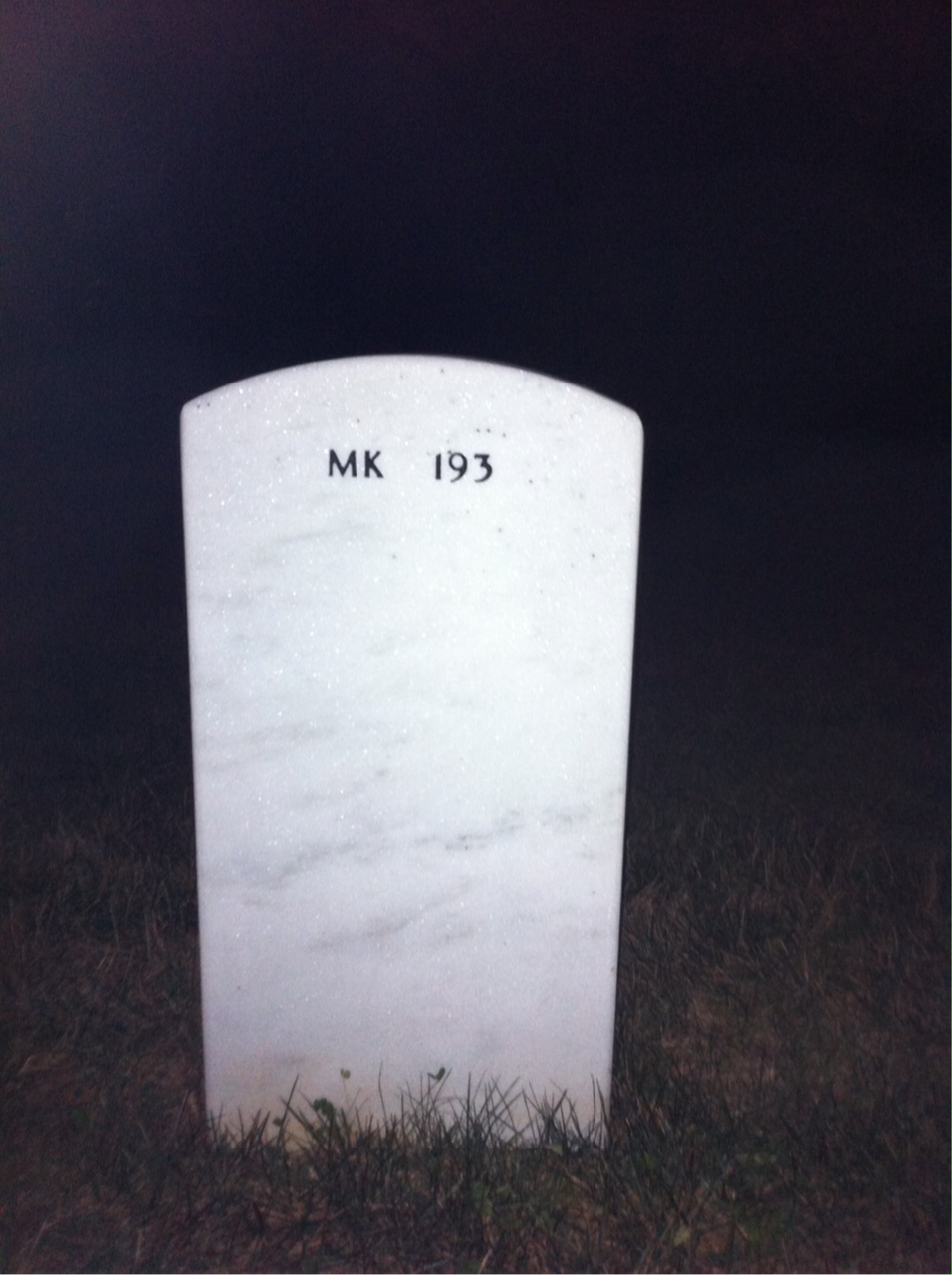 Back of headstone — George Ashmun