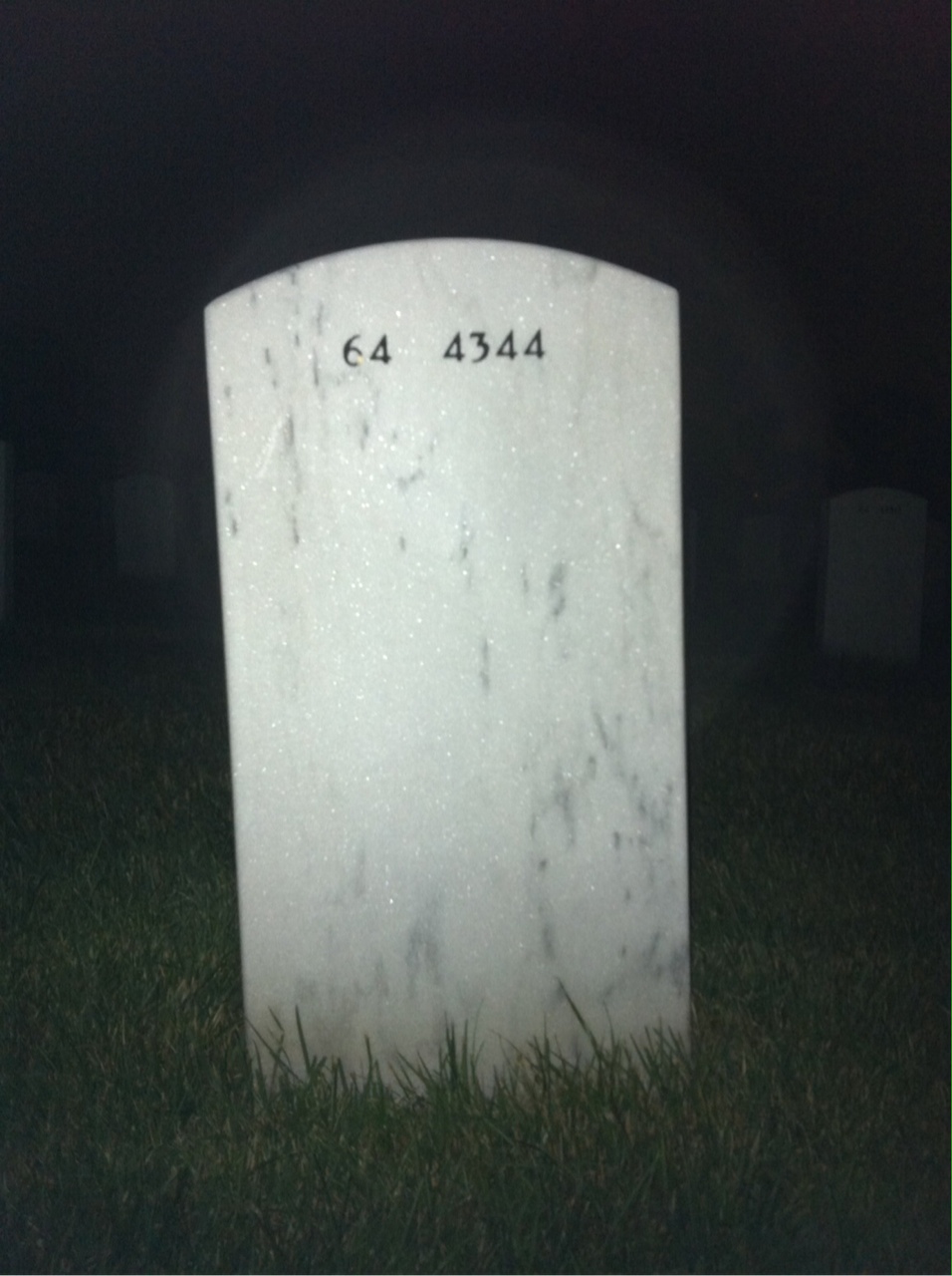 Back of headstone — Jean Granade
