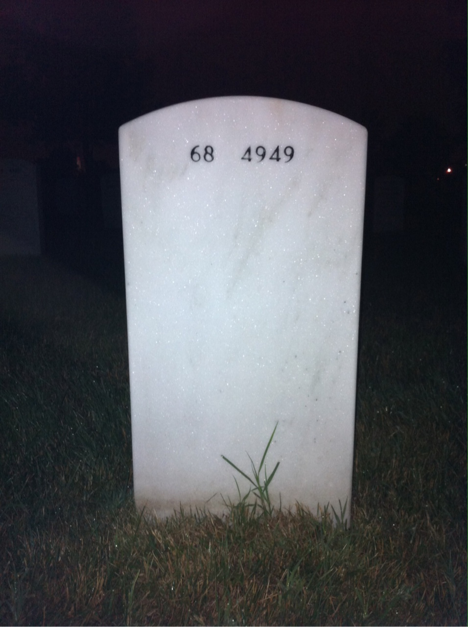 Back of headstone — Fredrick Nagle