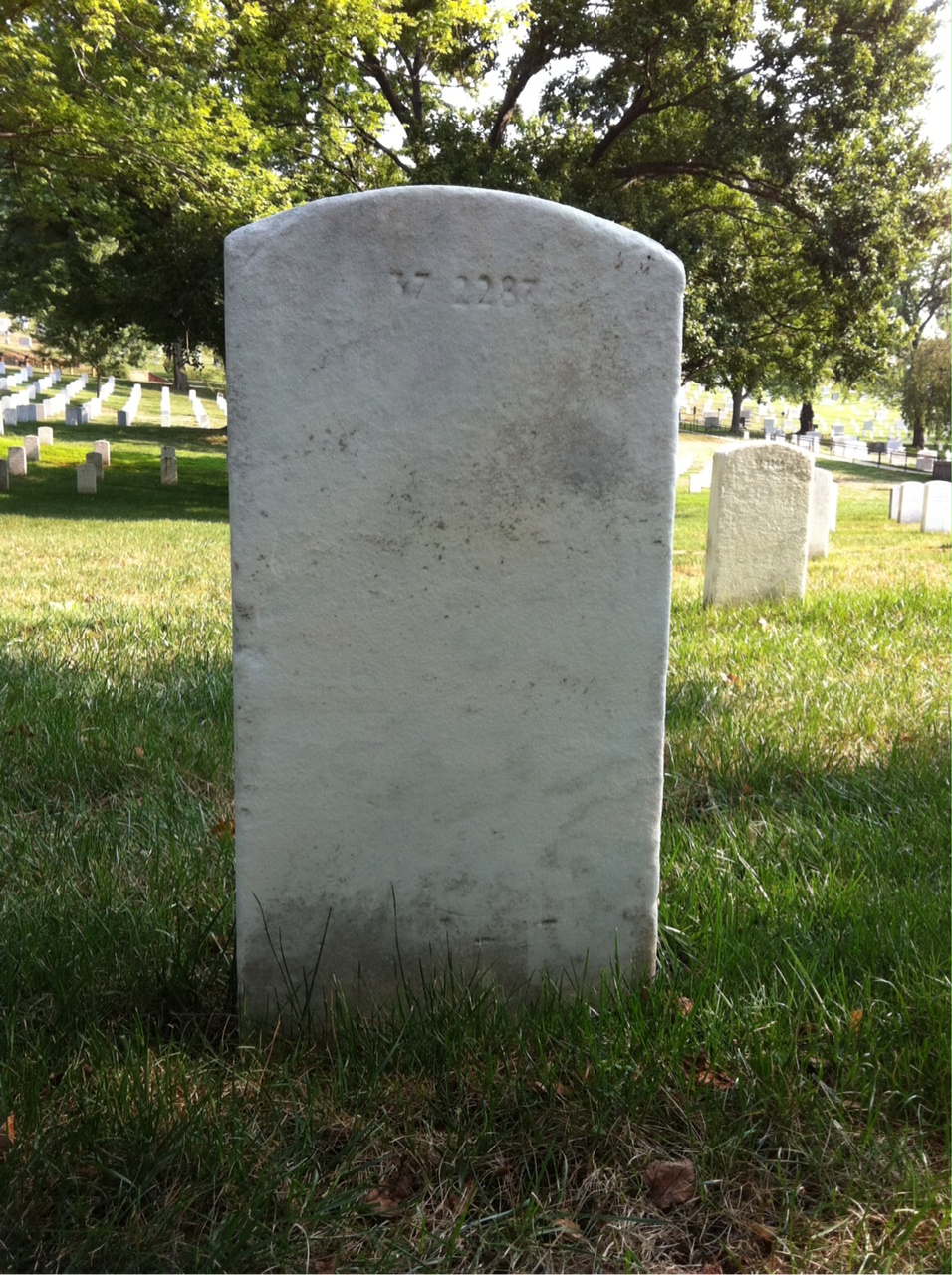 Back of headstone — Ross Miller