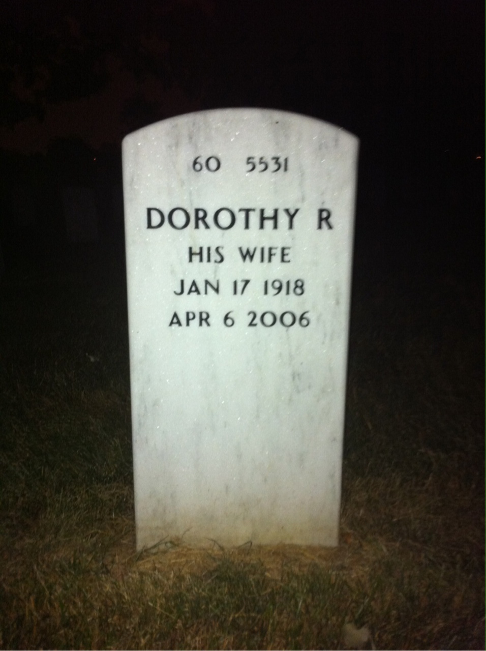 Back of headstone — David Bowles