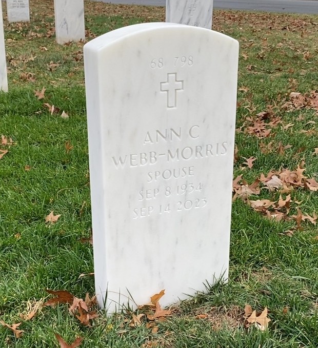 Back of headstone — William Webb