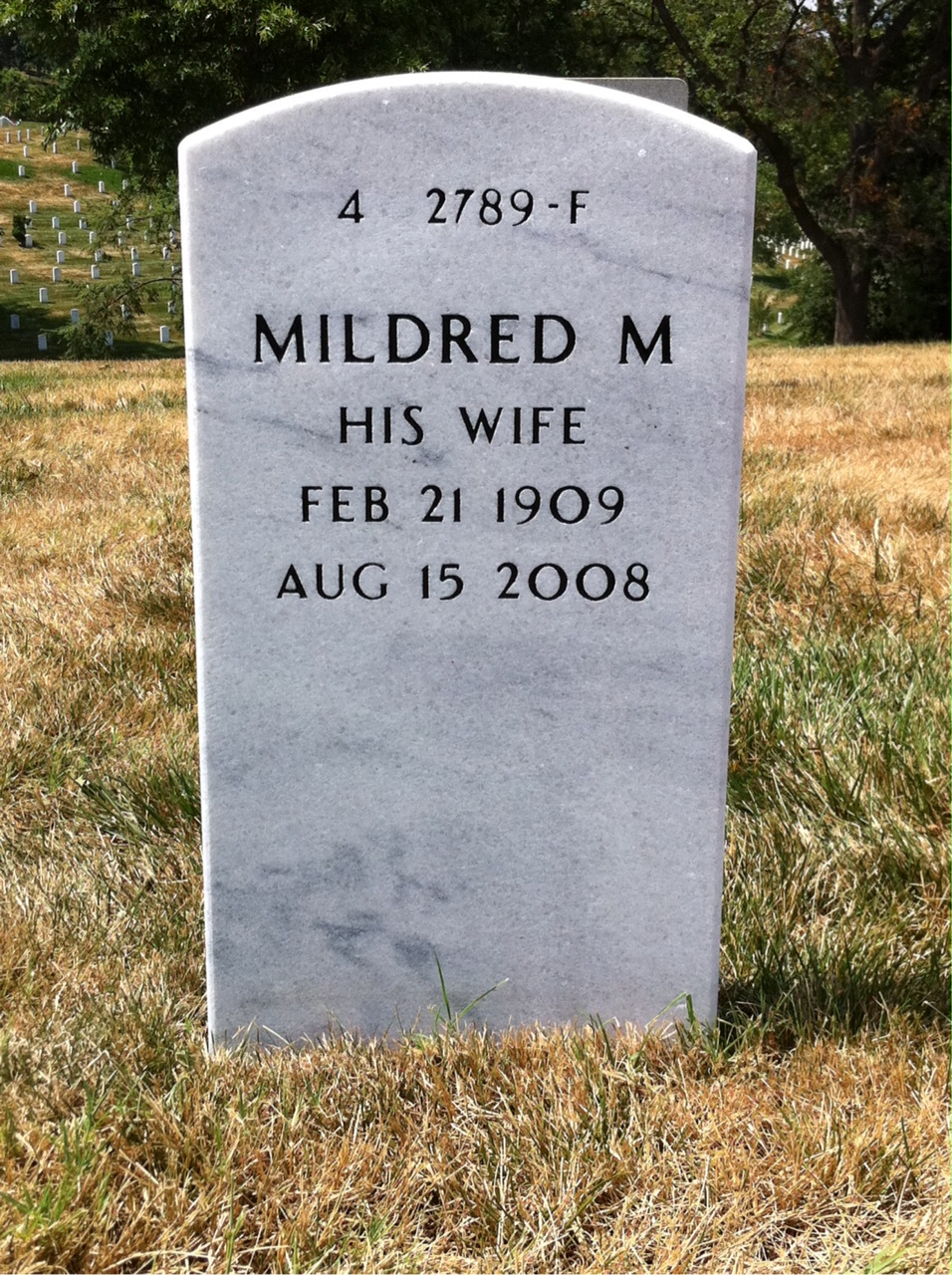 Back of headstone — William Kaitner