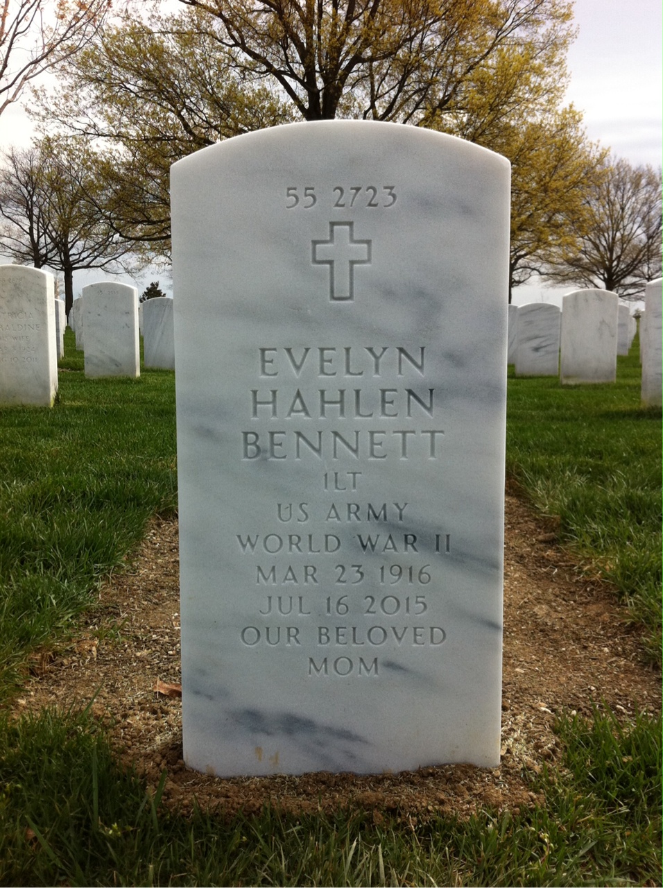 Back of headstone — Robert Bennett