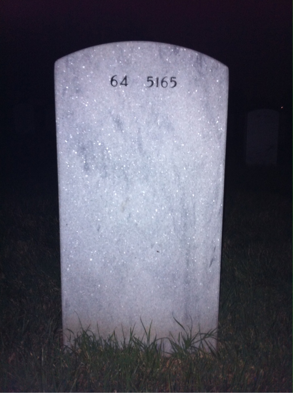 Back of headstone — James Shanahan