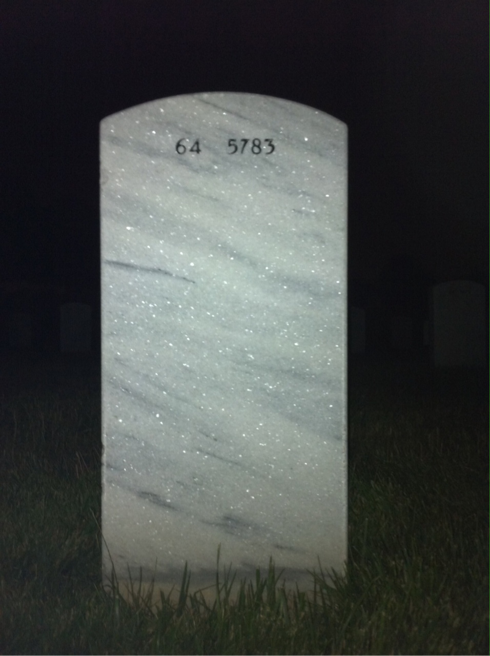 Back of headstone — Cristina Cougle