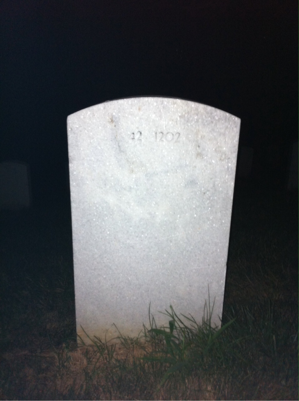 Back of headstone — Florence Adams