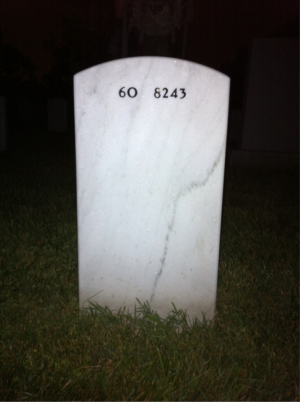 Back of headstone — Kenneth Hanna