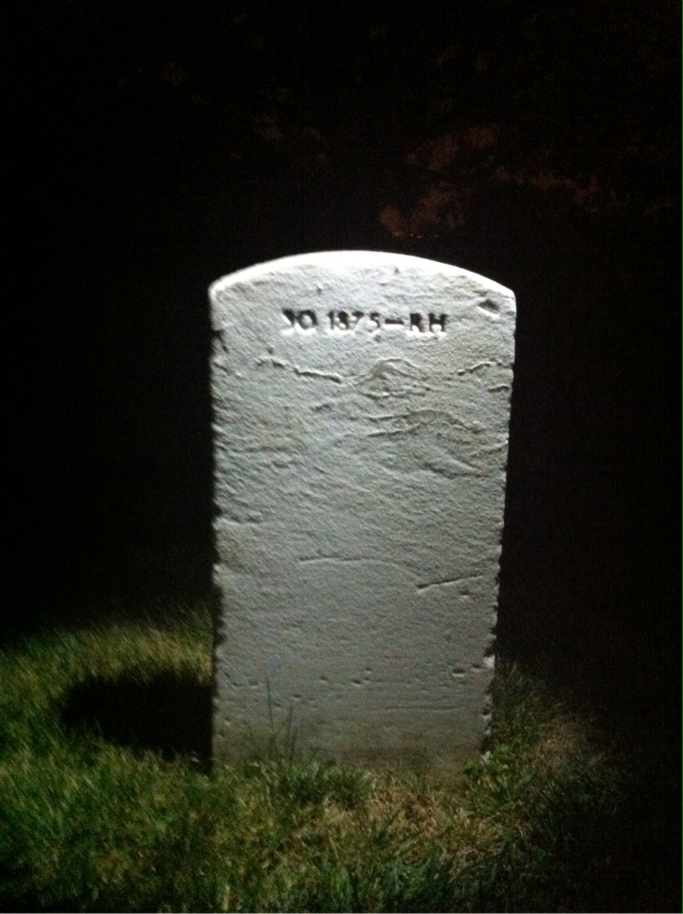 Back of headstone — Rudolph Angus