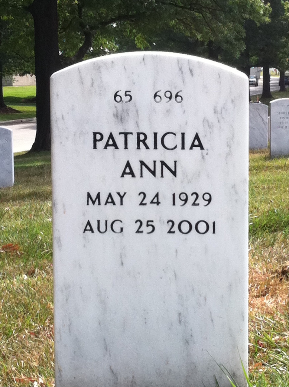 Back of headstone — John Sell