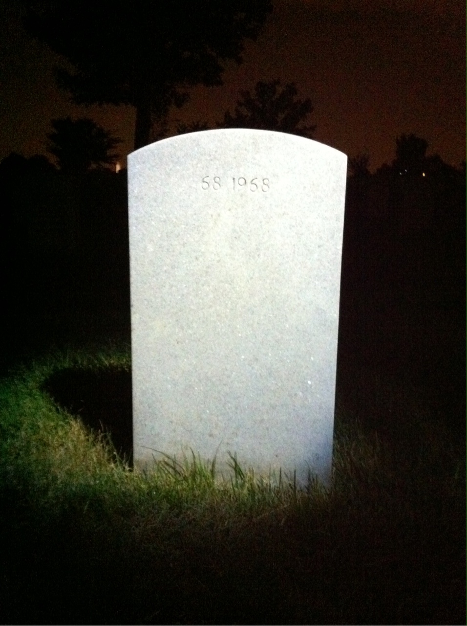 Back of headstone — Wesley F Wells