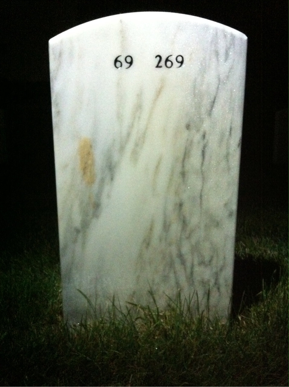 Back of headstone — Claude Hunter