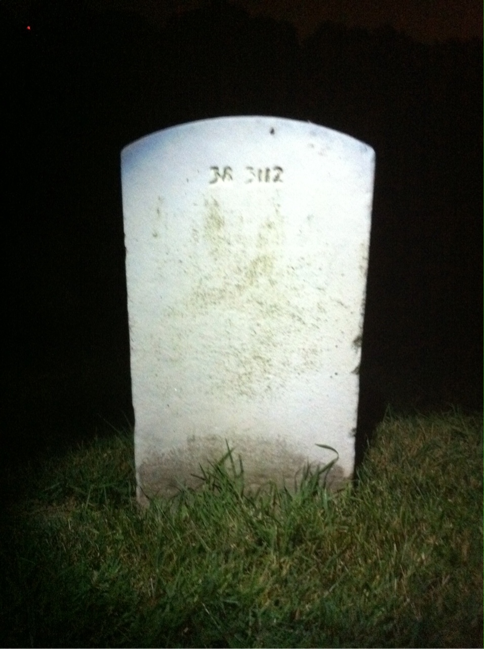 Back of headstone — Shelton Wade
