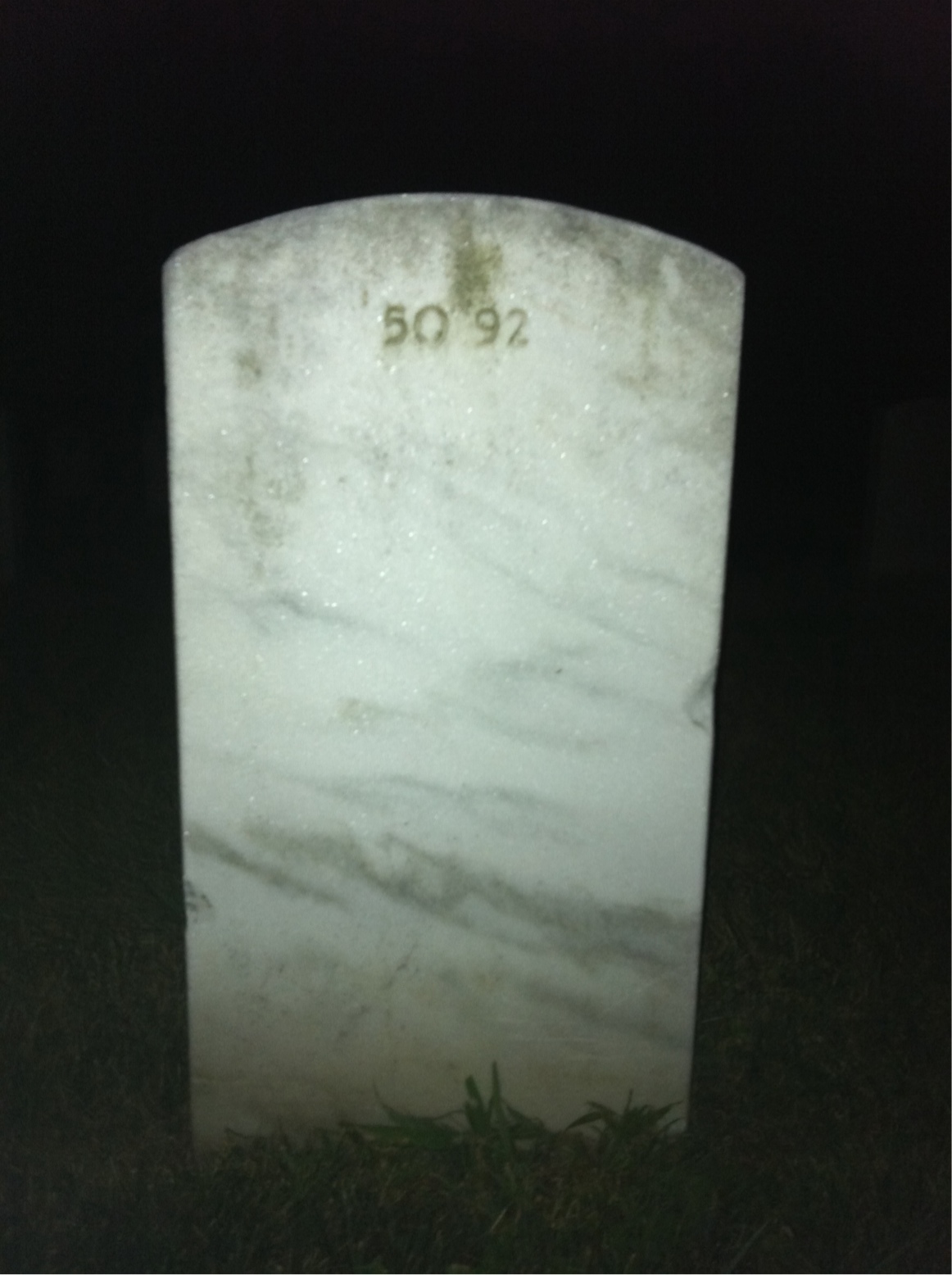 Back of headstone — Howard Moore