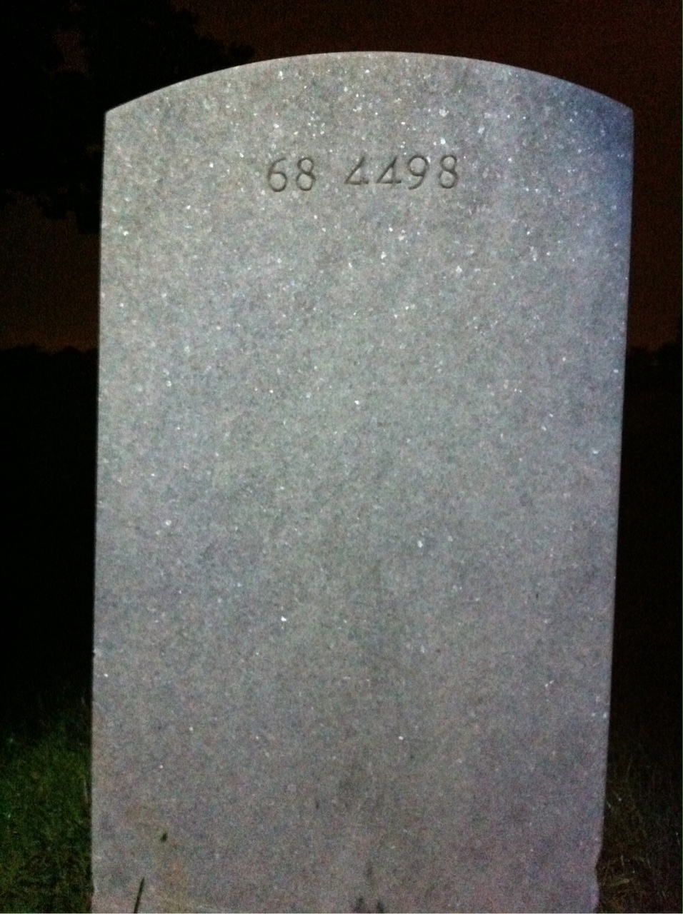 Back of headstone — Frank Moran