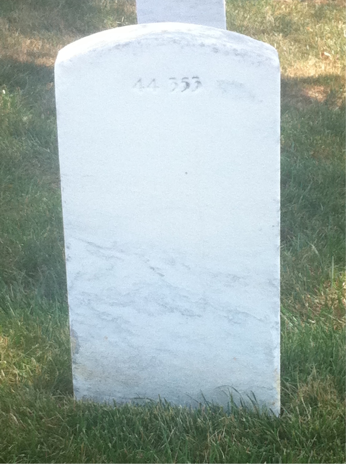 Back of headstone — Walter Lucian Gibson