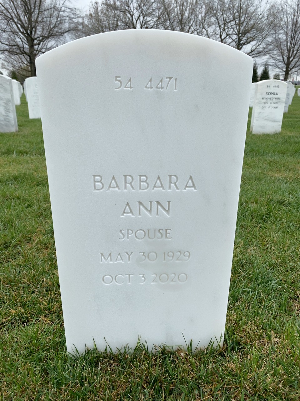 Back of headstone — Arthur Mansfield