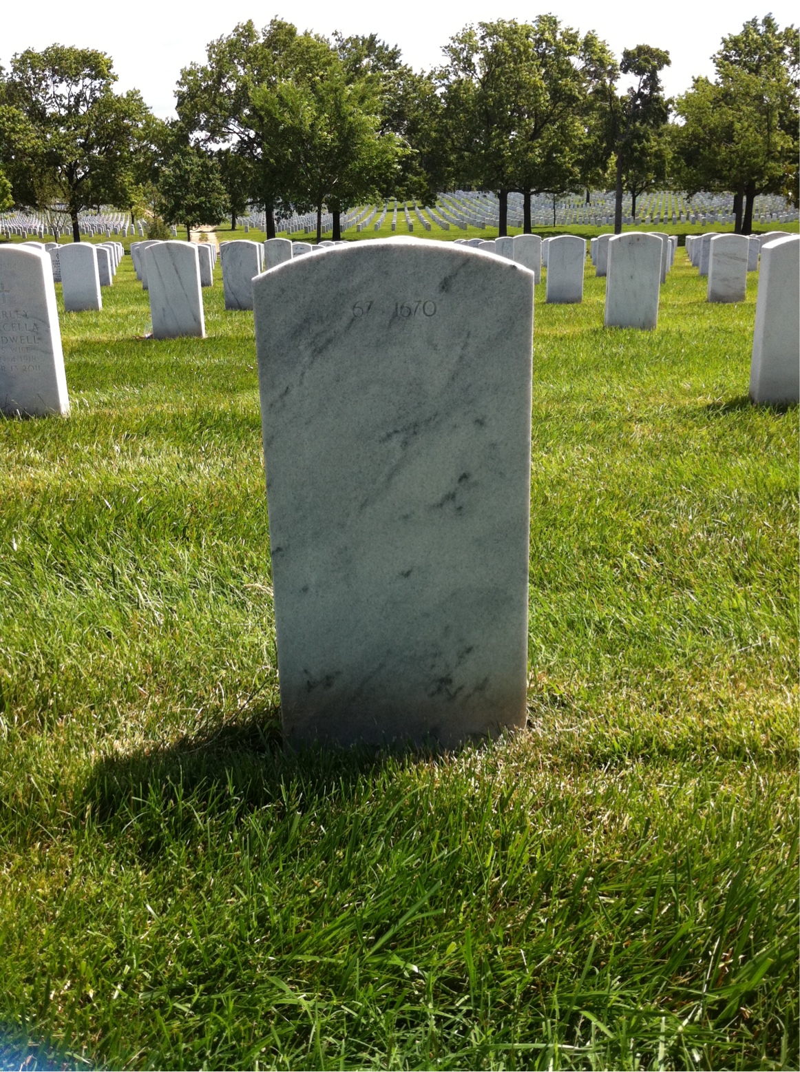 Back of headstone — Thomas Morris