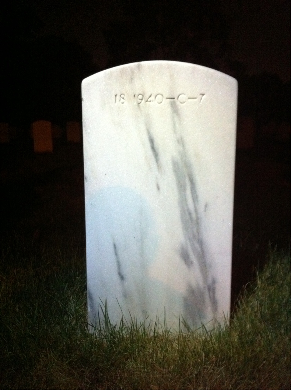 Back of headstone — Wolfram John Dochtermann
