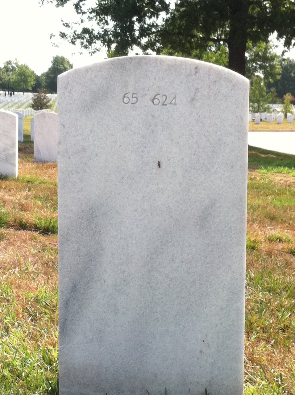 Back of headstone — Welton Abell
