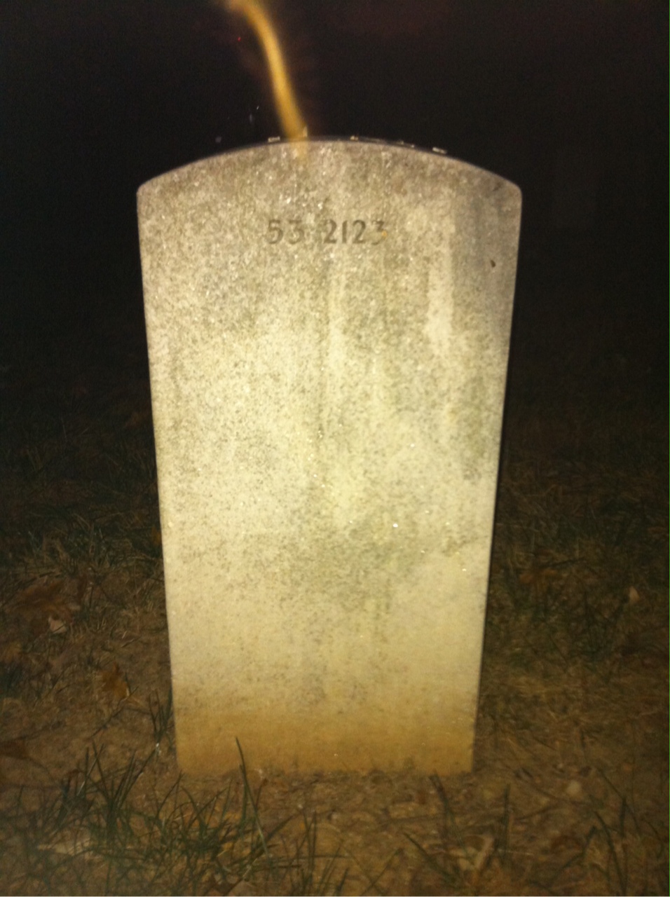Back of headstone — Howard C Russell