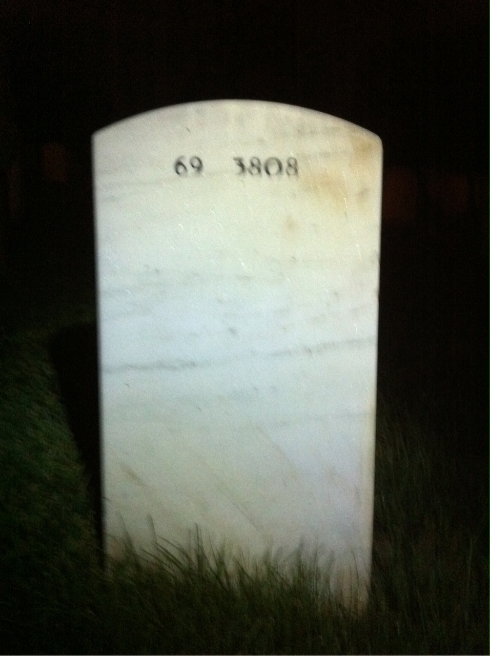 Back of headstone — Alton Lien