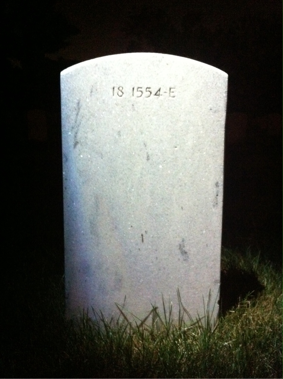 Back of headstone — Robert Melton