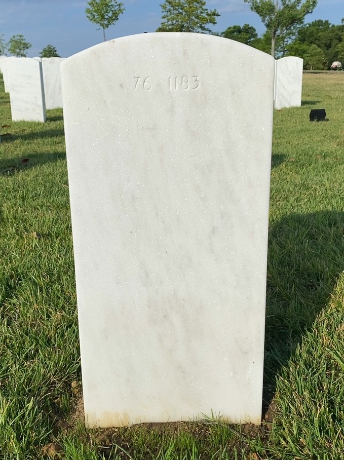 Back of headstone — Michael Morgan