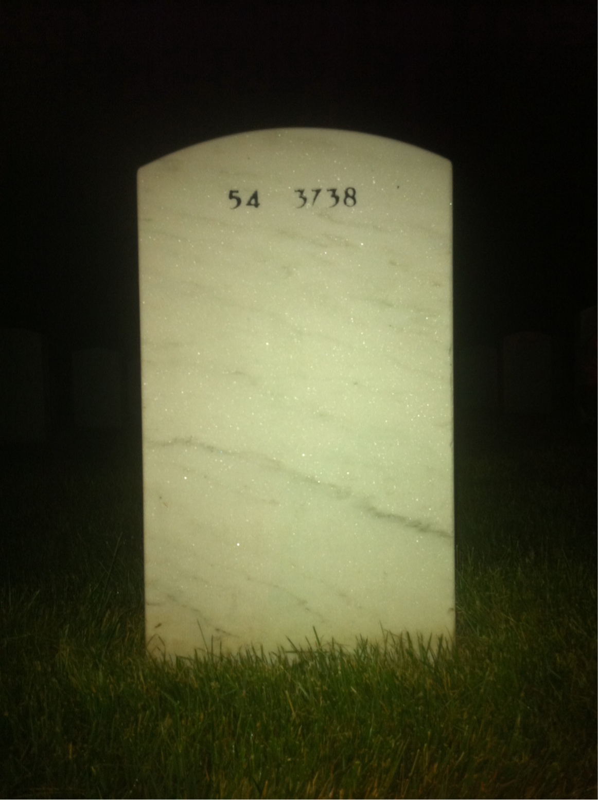 Back of headstone — Bernice Walker