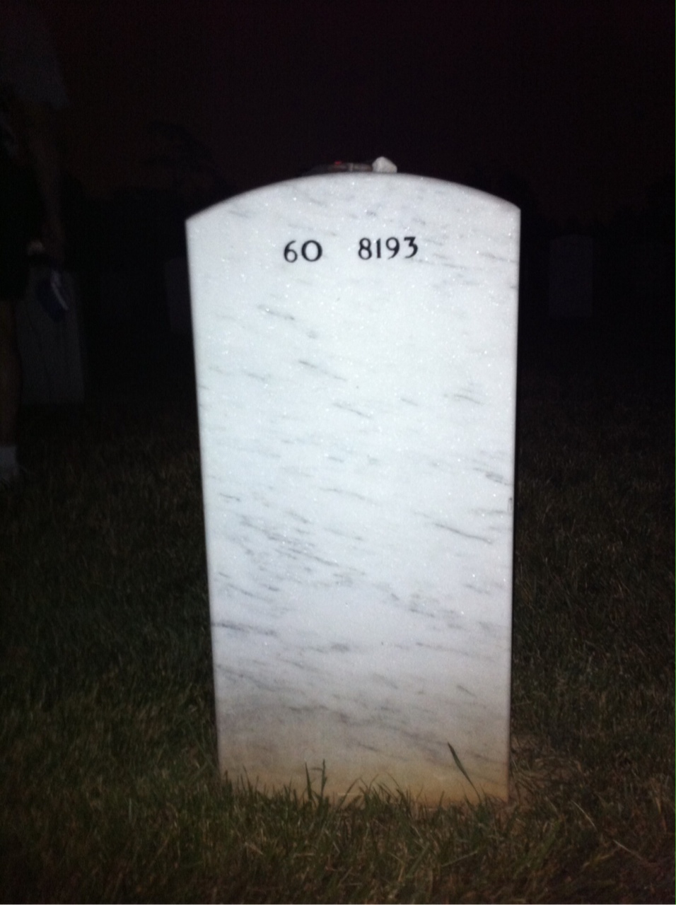 Back of headstone — William Long