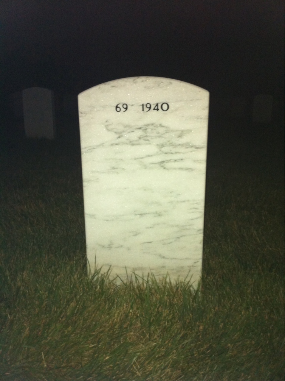 Back of headstone — William Palmer