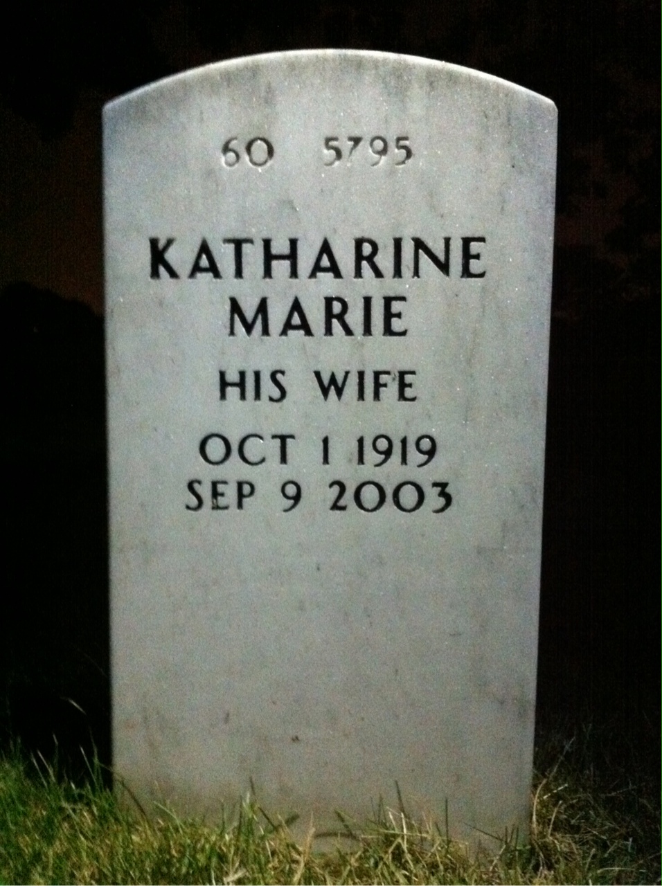 Back of headstone — Paul Bachar