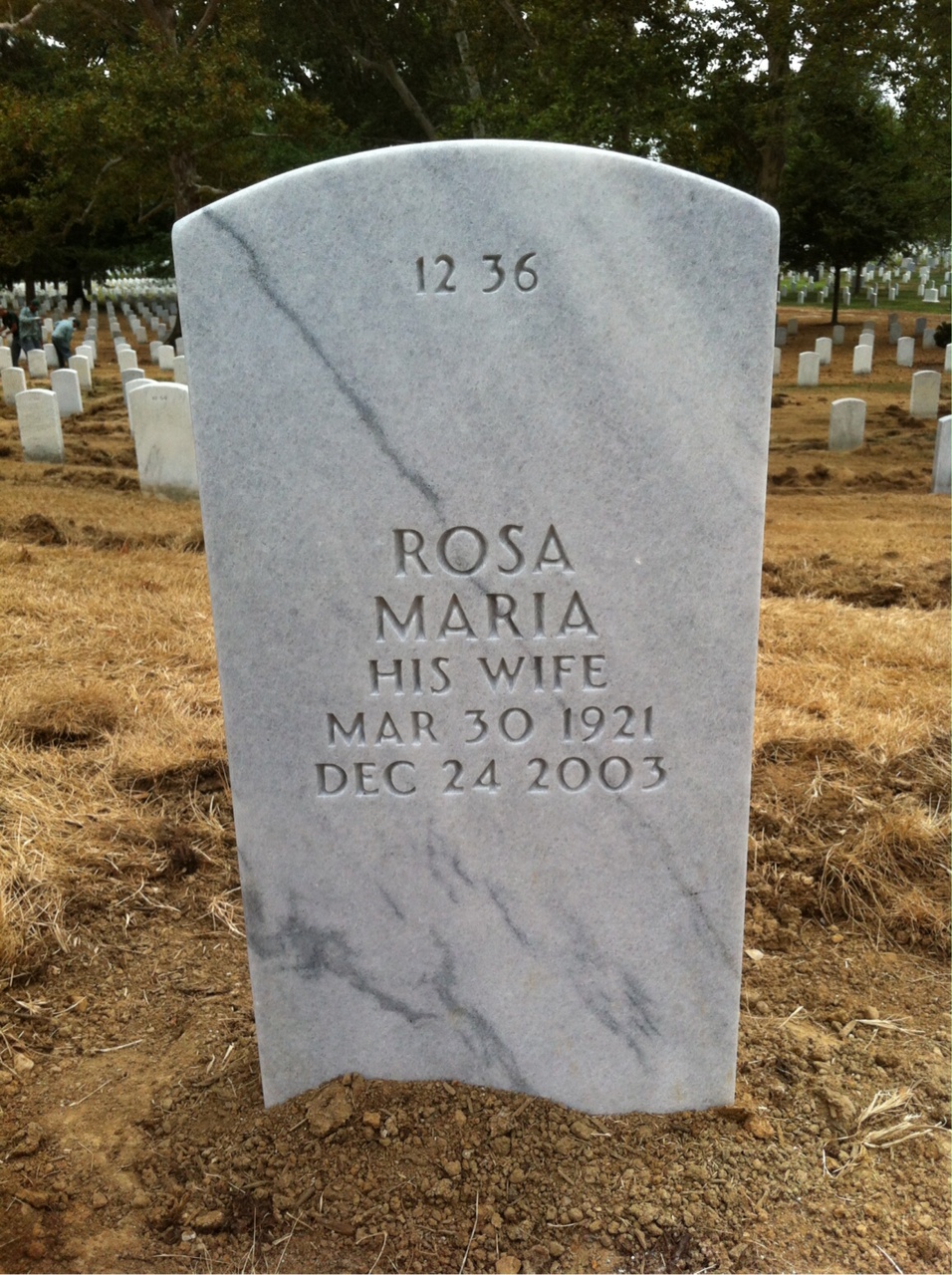 Back of headstone — Delbert Munson