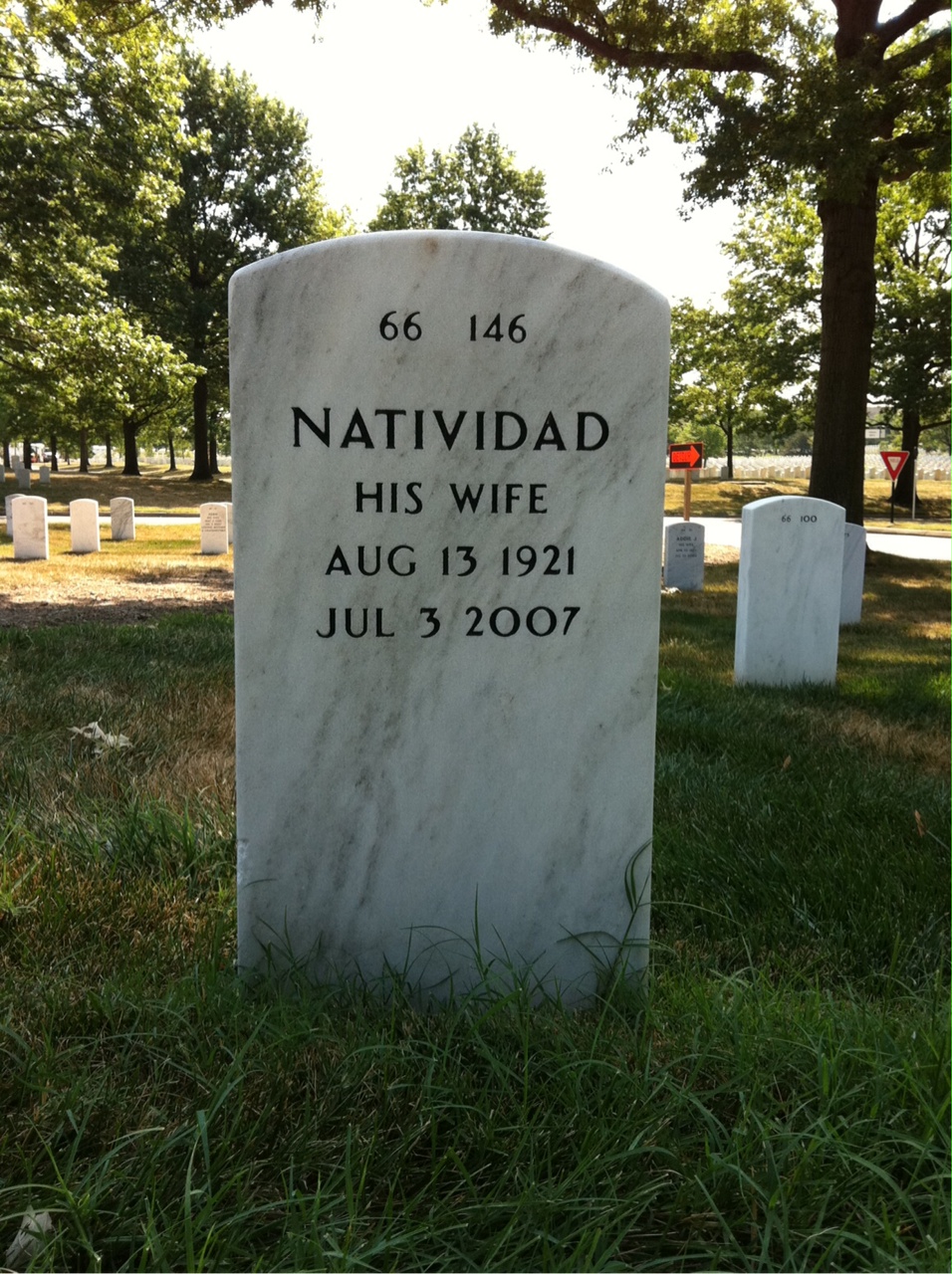 Back of headstone — Lucas Bautista