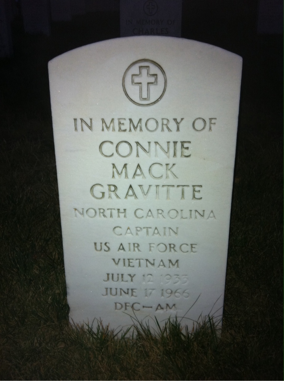 Headstone of Connie Mack Gravitte
