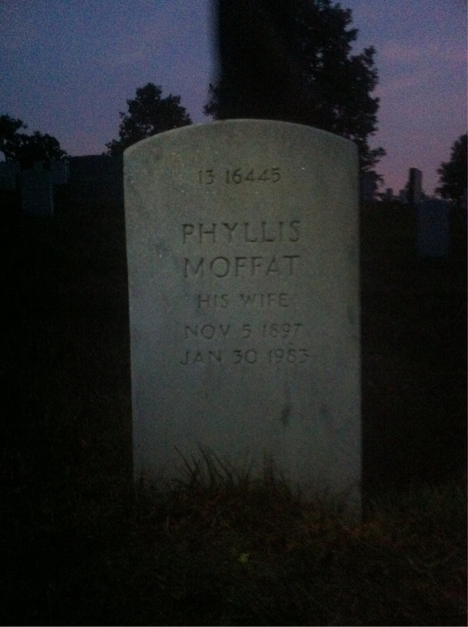 Back of headstone — Thomas Eugene Walsh