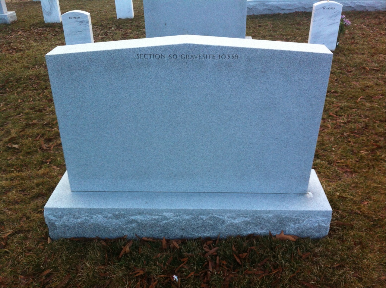 Back of headstone — Paul Mikeal
