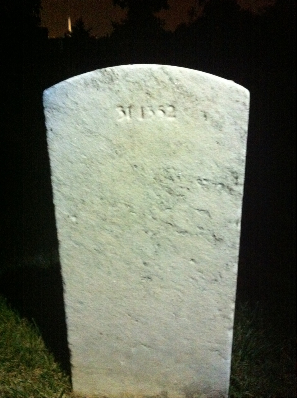 Back of headstone — John Ammerman