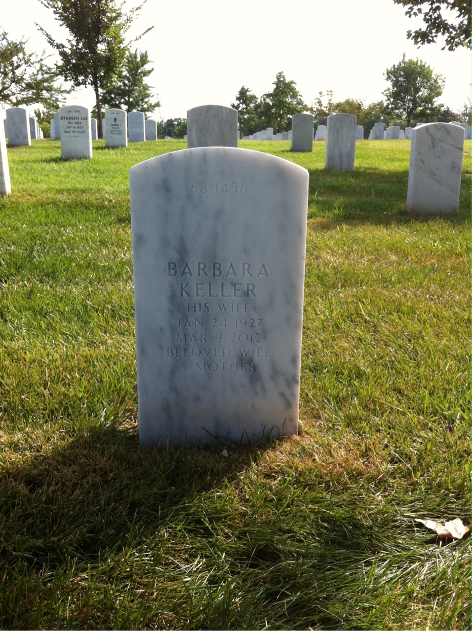 Back of headstone — Donald Moak