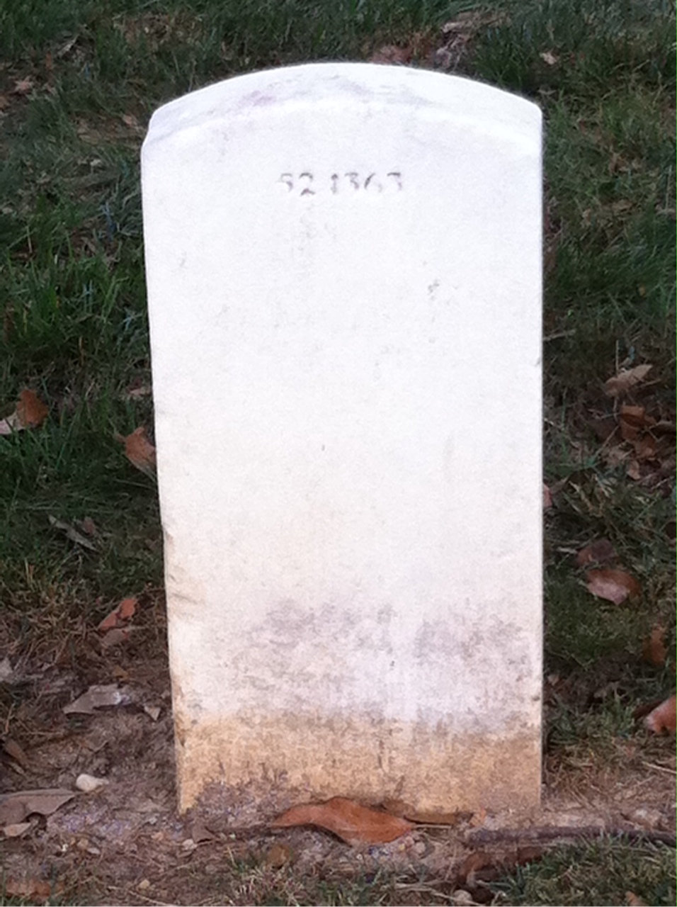 Back of headstone — Joseph Beeler