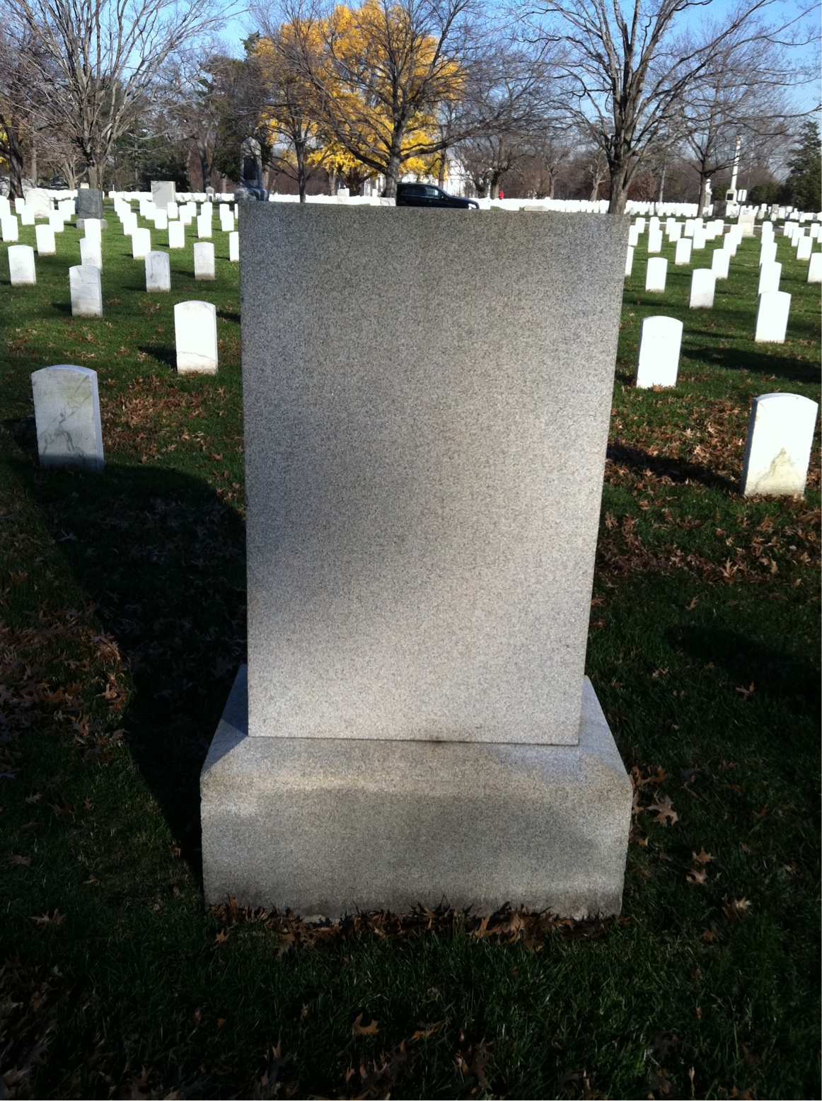 Back of headstone — Thomas Adams