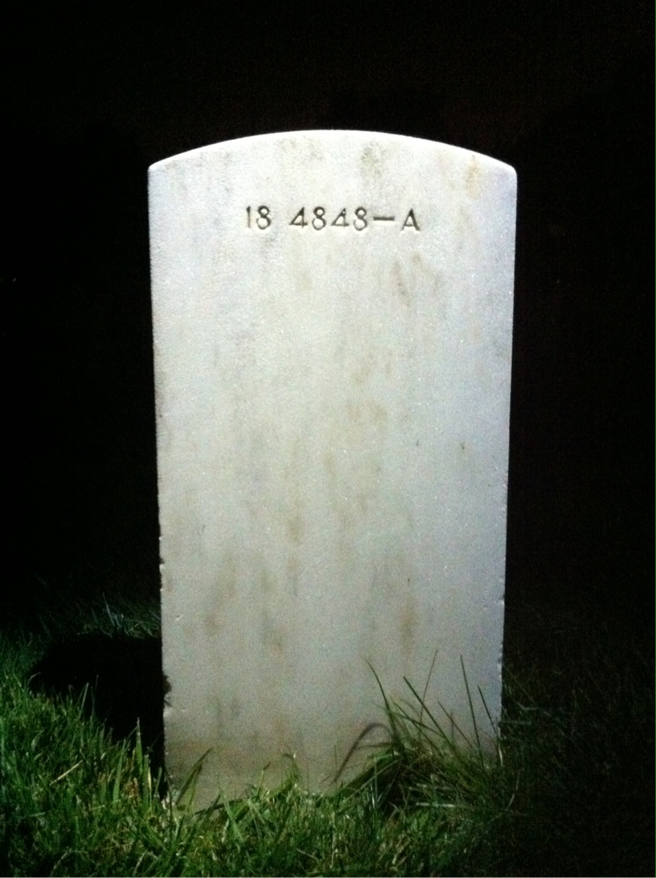 Back of headstone — Harry Argent