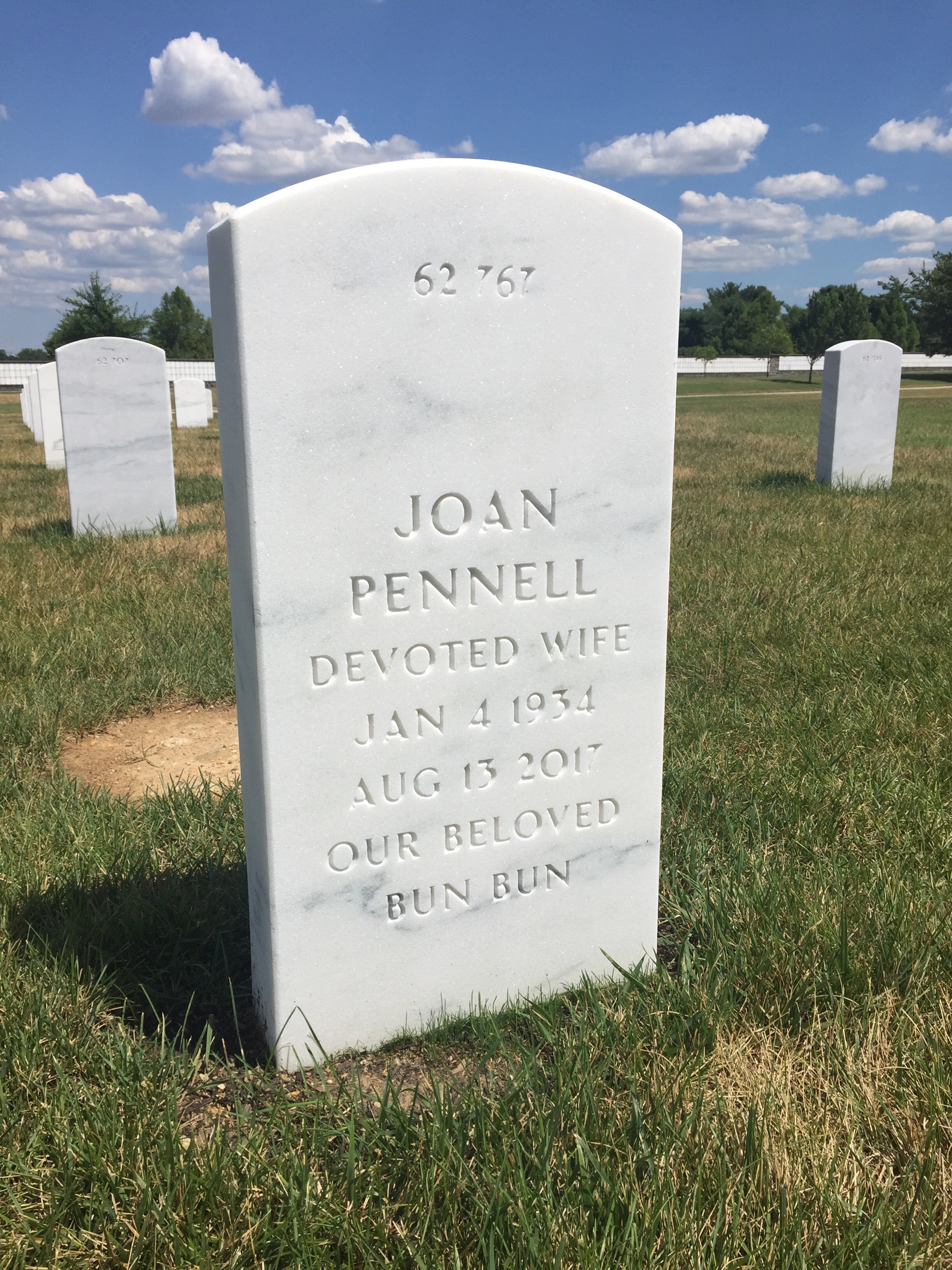 Back of headstone — Warren R Ellsworth
