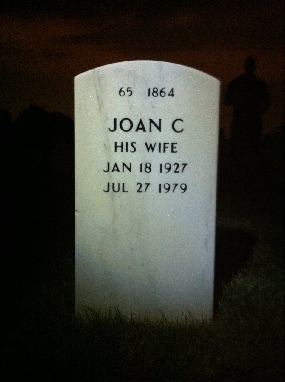 Back of headstone — Guy Pettit