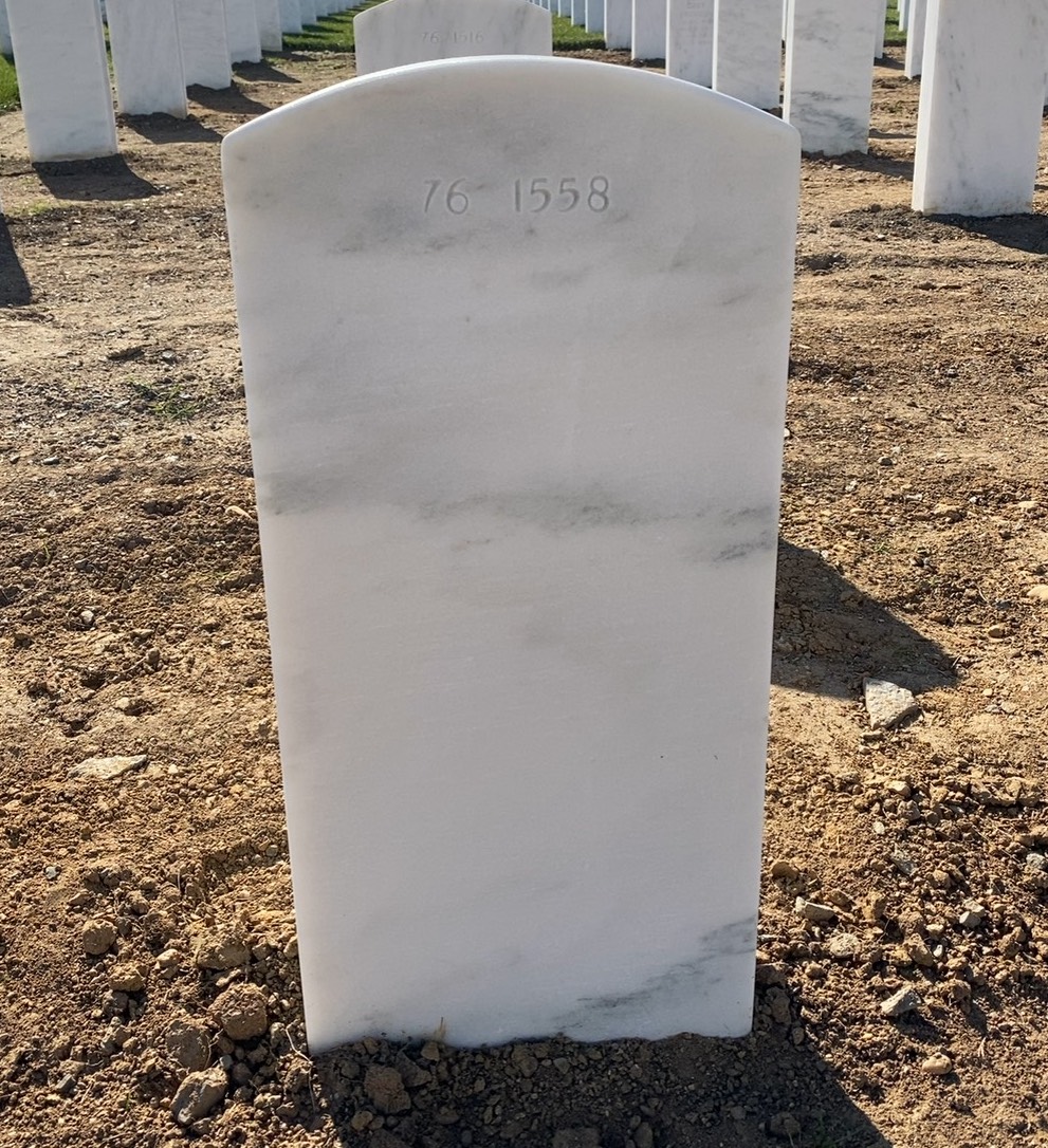 Back of headstone — William Alton Garrett