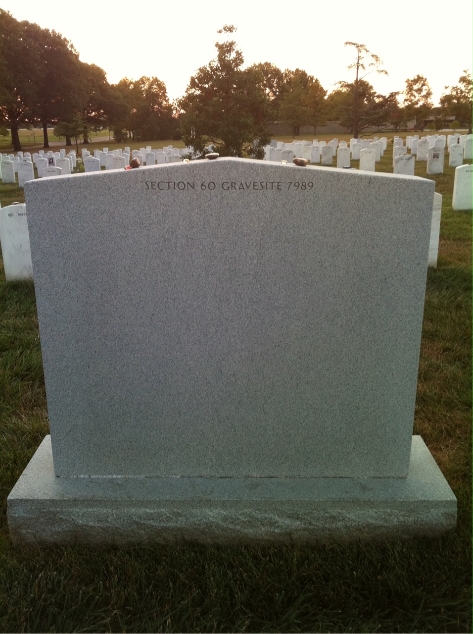 Back of headstone — Cleston Raney