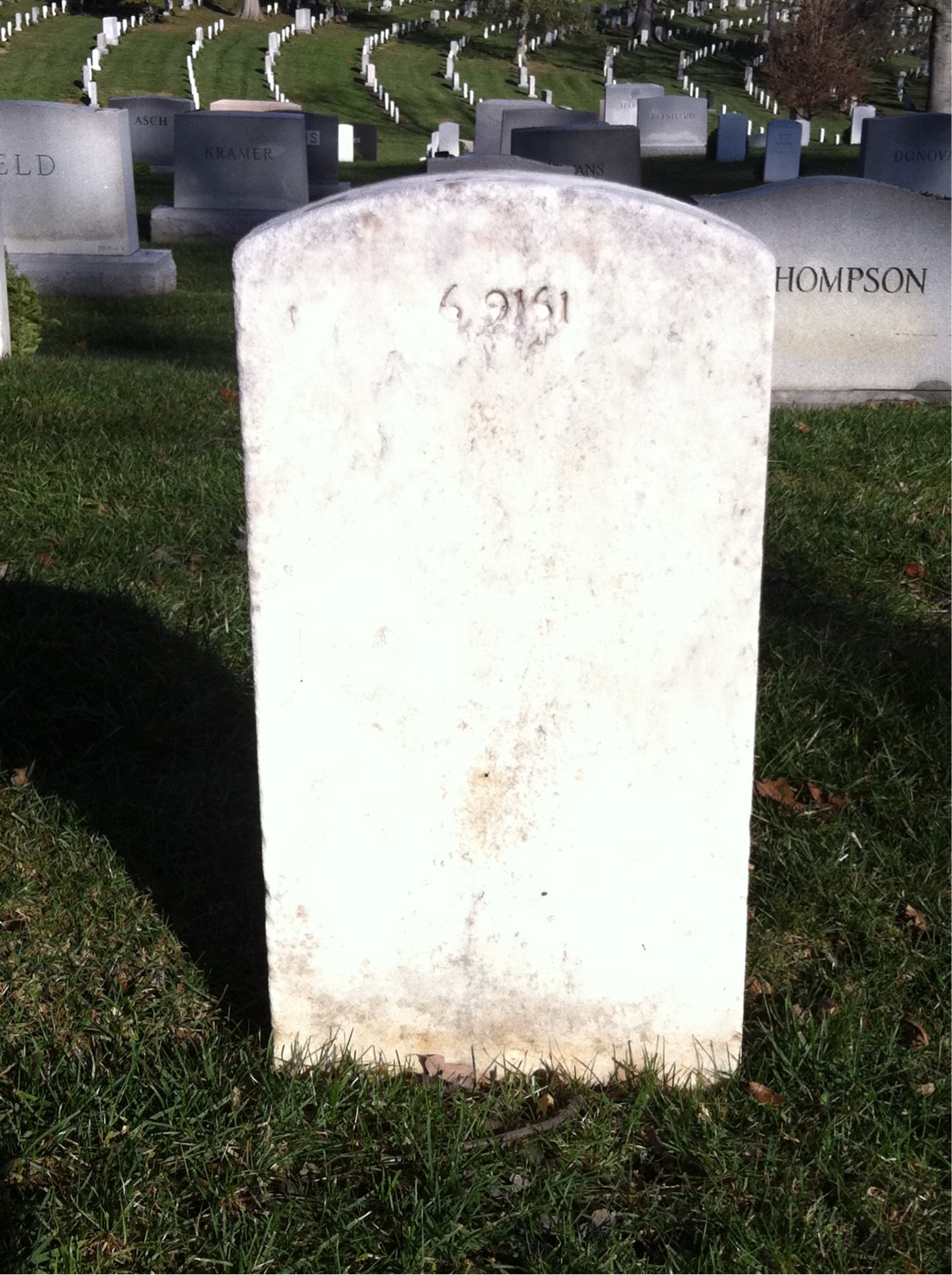 Back of headstone — Thomas Winfield Robertson