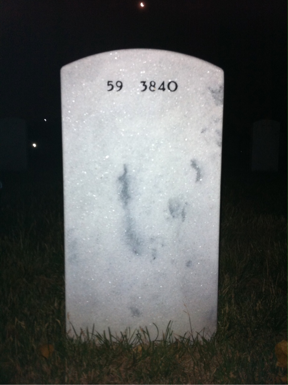 Back of headstone — Charles Collier