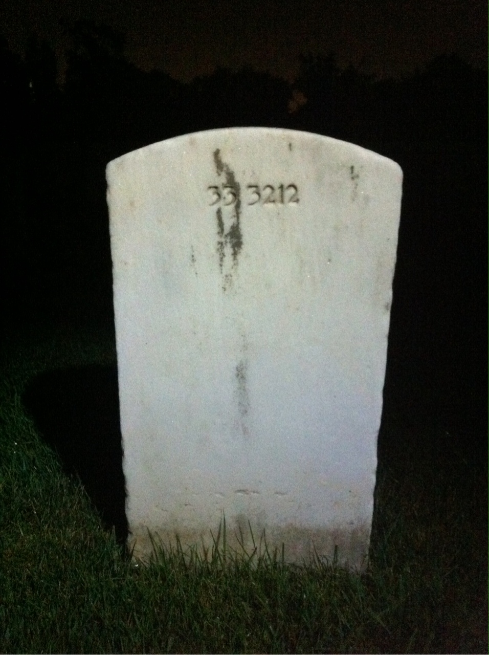 Back of headstone — Hattie Allen